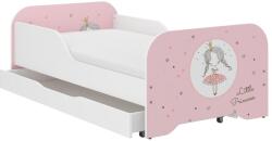 Wooden Toys Miki Gyerekágy - 160x80 cm, Ajándék Matraccal, Hercegnő