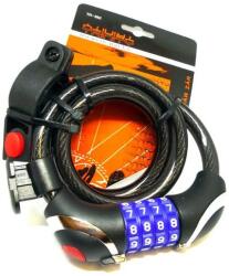 TONYON Trinity-Tonyon TR-562-1 számkombinációs sodronyzár, 12 x 1000 mm, LED világítással, fekete