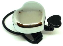 Trinity acél gyerek csengő, krómozott, szívecskés