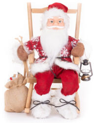 MagicHome karácsonyi dekoráció, ülő Mikulás, 46 cm (TC8091021)