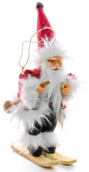 MagicHome karácsonyi dekoráció, Mikulás sítalpon 2, függeszthető, 18 cm (TC8090583)