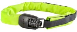 Hiplok Spin számkombinációs integrált láncos lakat, 75 cm, neon sárga