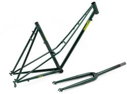 Csepel Torpedo 3* 2022 28-as (622-es) női országúti-fitness kerékpár váz és villa szett, acél, sötétzöld, 570-es vázméret