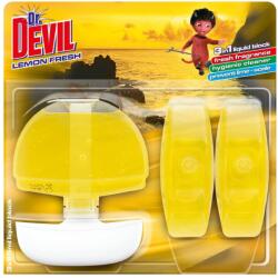 Dr. Devil 3in1 Lemon fresh WC blokk 3 x 55 ml