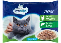 PreVital sterile baromfi-májas alutasakos macskaeledel 4x100g