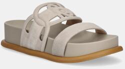 Liu Jo papucs velúrból LOREN 06 - bézs Női 37