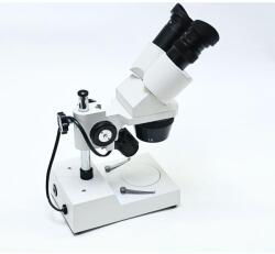 BTC STM6c sztereómikroszkóp változtatható 20x/40x/80x nagyítással, alsó-felső LED megvilágítással