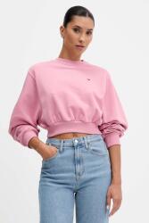 Tommy Hilfiger pamut melegítőfelső rózsaszín, sima, DW0DW21831 - rózsaszín S