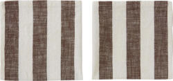 OYOY Șervețele textile Striped, alb-maro, 2 buc (L300312)