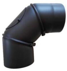  Acél füstcső könyök 130/90° állítható, tisztító nyílással (VTK130) (VTK130)