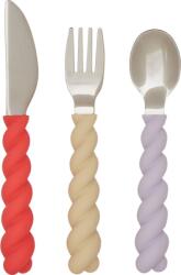 OYOY Set tacâmuri pentru copii Mellow, culori calde, 3 piese (M107331) Tacam