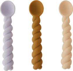 OYOY Lingurițe pentru copii Mellow, culori calde, 3 buc (M107155) Set pentru masa bebelusi