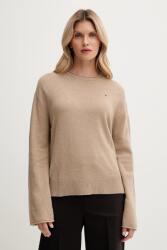 Tommy Hilfiger gyapjú pulóver könnyű, bézs, WW0WW46438 - bézs M - answear - 51 900 Ft