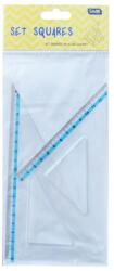 Educa Vonalzókészlet, háromszög 13 cm és 18cm, ( 45°/60° ) 2 db/bliszter Educa (000009818)