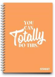 STREET Spirálfüzet STREET PP Neon A5 70 lapos vonalas (61157) - nyomtassingyen