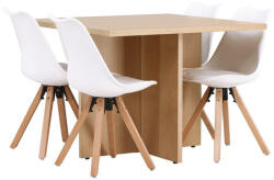  Étkezőgarnitúra Dallas 4001 (Fehér + Világos fa)