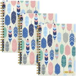 Pukka Pad Spirálfüzet, B5, vonalas, 80 lap, FSC, PUKKA PAD Carpe Diem , toll minta (PUP9379)