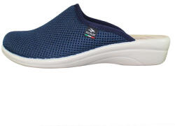Fly Flot Saboti dama, Fly Flot, T4-368-FE-Albastru-Inchis, de casa, textil, ortopedici, cu talpa joasa, albastru inchis (Marime: 38)