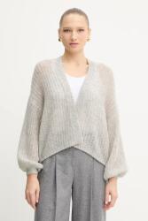 BOSS Orange kardigán gyapjú keverékből - szürke M