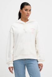 Tommy Hilfiger pamut melegítőfelső bézs, nyomott mintás, kapucnis, DW0DW21785 - bézs XL