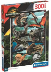 Clementoni Jurassic World Renașterea: Atacul creaturilor preistorice puzzle de 300 piese - Clementoni (21749) Puzzle