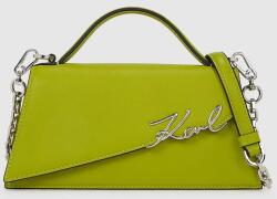 Karl Lagerfeld bőr táska K/SIGNATURE - zöld Univerzális méret - answear - 84 990 Ft