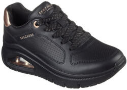 Skechers Uno Icon Idolized Air fekete női bőr sneaker félcipő 177767-BBK