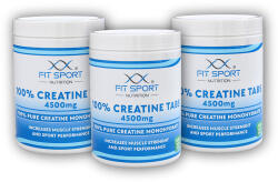 FitSport Nutrition 3x 100% kreatin tabletta 4500mg 240 zöldség tabletta