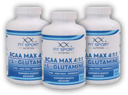 FitSport Nutrition 3x BCAA MAX 4: 1: 1 + L-glutamin 240 kapszula