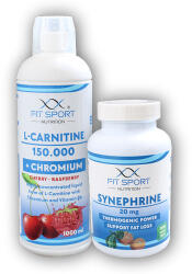 FitSport Nutrition L-karnitin 150000 + Króm l000ml + Szinefrin 20mg 100 zöldséges sapka - narancs
