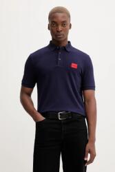 HUGO pamut póló - sötétkék L - answear - 26 990 Ft