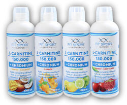 FitSport Nutrition L-karnitin 150000 + Króm 1000ml - cseresznye málna