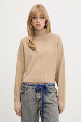 HUGO Blue pulóver türkiz, félgarbó nyakú, 50522508 - bézs S - answear - 51 000 Ft