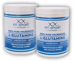 FitSport Nutrition 2x 100% tisztaságú mikronizált L-glutamin 550g