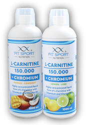 FitSport Nutrition 2x L-karnitin 150000 + Króm 1000ml - mangó kókusz