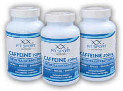 FitSport Nutrition 3x Cofeină 200mg + Extract de ceai verde 300mg 120 capsule