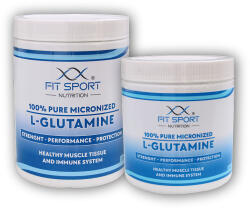 FitSport Nutrition L-glutamină micronizată 100% pură 550g + 330g