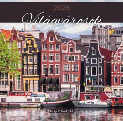 LIZZY Falinaptár 2026 Lizzy lemez 30x30cm Világvárosok (21672)