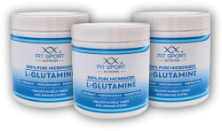 FitSport Nutrition 3x L-glutamină micronizată 100% pură 330g