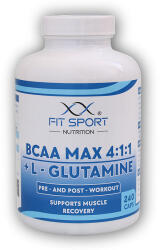 FitSport Nutrition BCAA MAX 4: 1: 1 + L-Glutamină 240 capsule