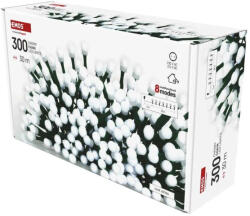 EMOS LED karácsonyi fényfüzér, cseresznye-golyók, 30 m, kültéri és beltéri, hideg fehér, programok időzítő D5AC24 (D5AC24)