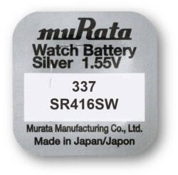 Murata muRata (Sony) 337 SR416SW 1, 55V Ezüst Oxid óraelem (muRata-Sony-337)