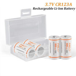 PALO 16350 800mAh 16340 mikro USB 3, 7V Li-ion akkumulátor RCR123A tölthető fotóelem (PALO-16350-800mAh)