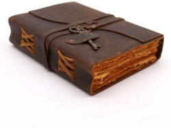 Ancient Wisdom Bőrkötésű kézműves notesz szíjjal és kulccsal - 13x18 cm (LBN-29)