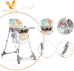 Cangaroo Kimchi etetőszék összecsukható 2 kerekes, dönthető keki