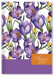 PÁTRIA Határidőnapló 2026 napi A/5 Period Flowers Purple