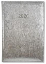 PÁTRIA Határidőnapló 2026 heti B/6 Period Lamé körbevarrott ezüst