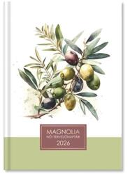 PÁTRIA Határidőnapló 2026 napi B/6 Period Magnólia női tervező Olive