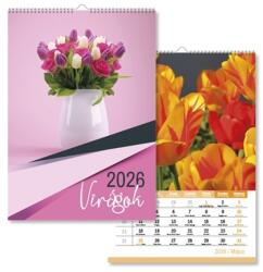PÁTRIA falinaptár 2026 pd 30x42cm Virágok