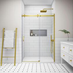 Water Fun Milano || Gold toló zuhanyajtó, 160x195cm, 8mm, NANO (ZGB-1695) - waterfun